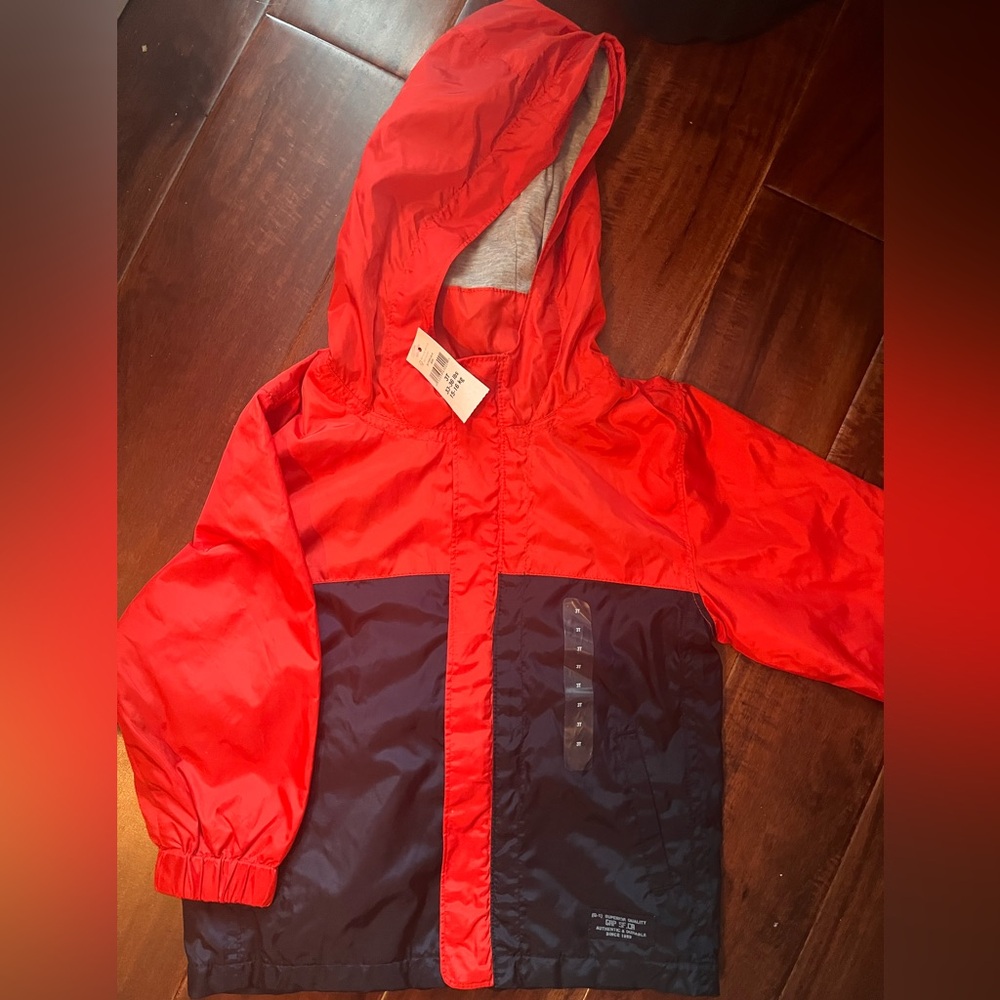 GAP Kids Red and Black Raincoat